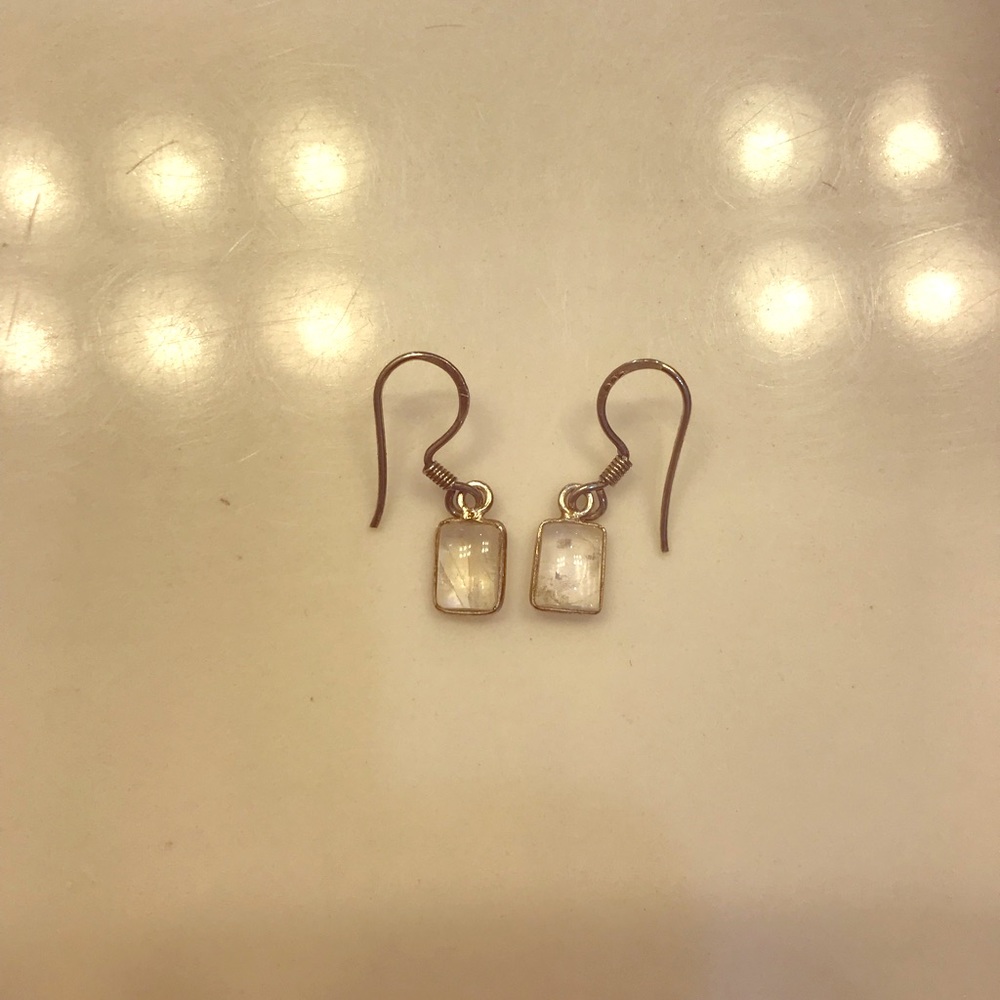 Moonstone and Silver Earrings